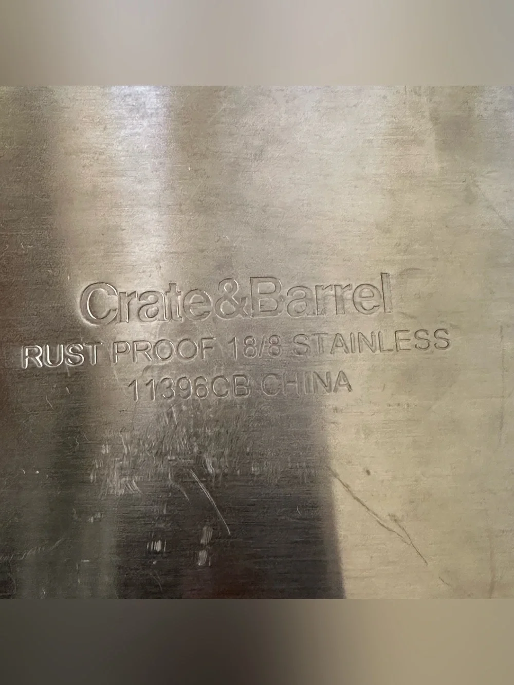 Crate&Barrel Stainless Steel Butter Dish